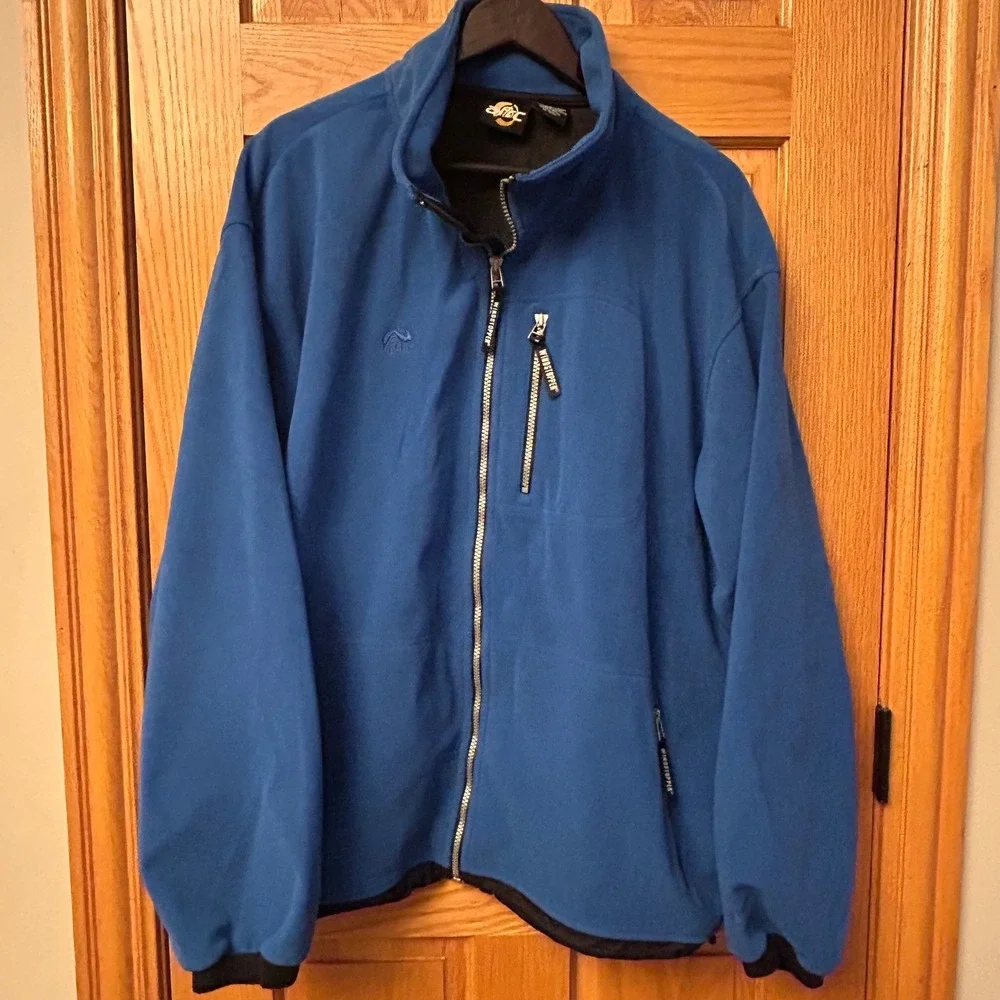AFRC Men's Blue Fleece‎ Jacket Windstopper Full Zip Size 2XL